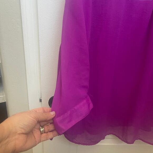 Apt 9 (kohls) women’s bright fuchsia blouse with tank Sz 1x - Picture 7 of 7